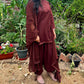 Brown Balloon Salwar Set