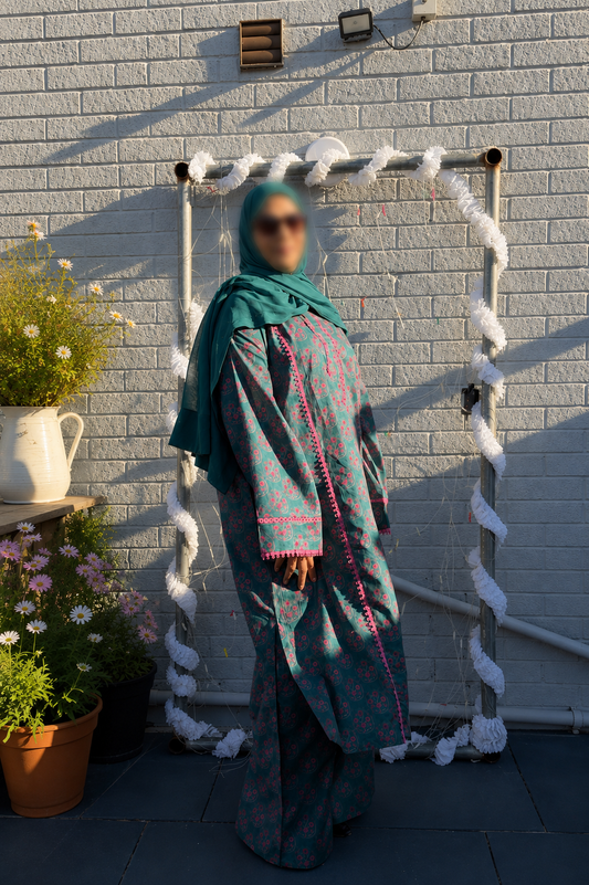 Green Kaftan Set