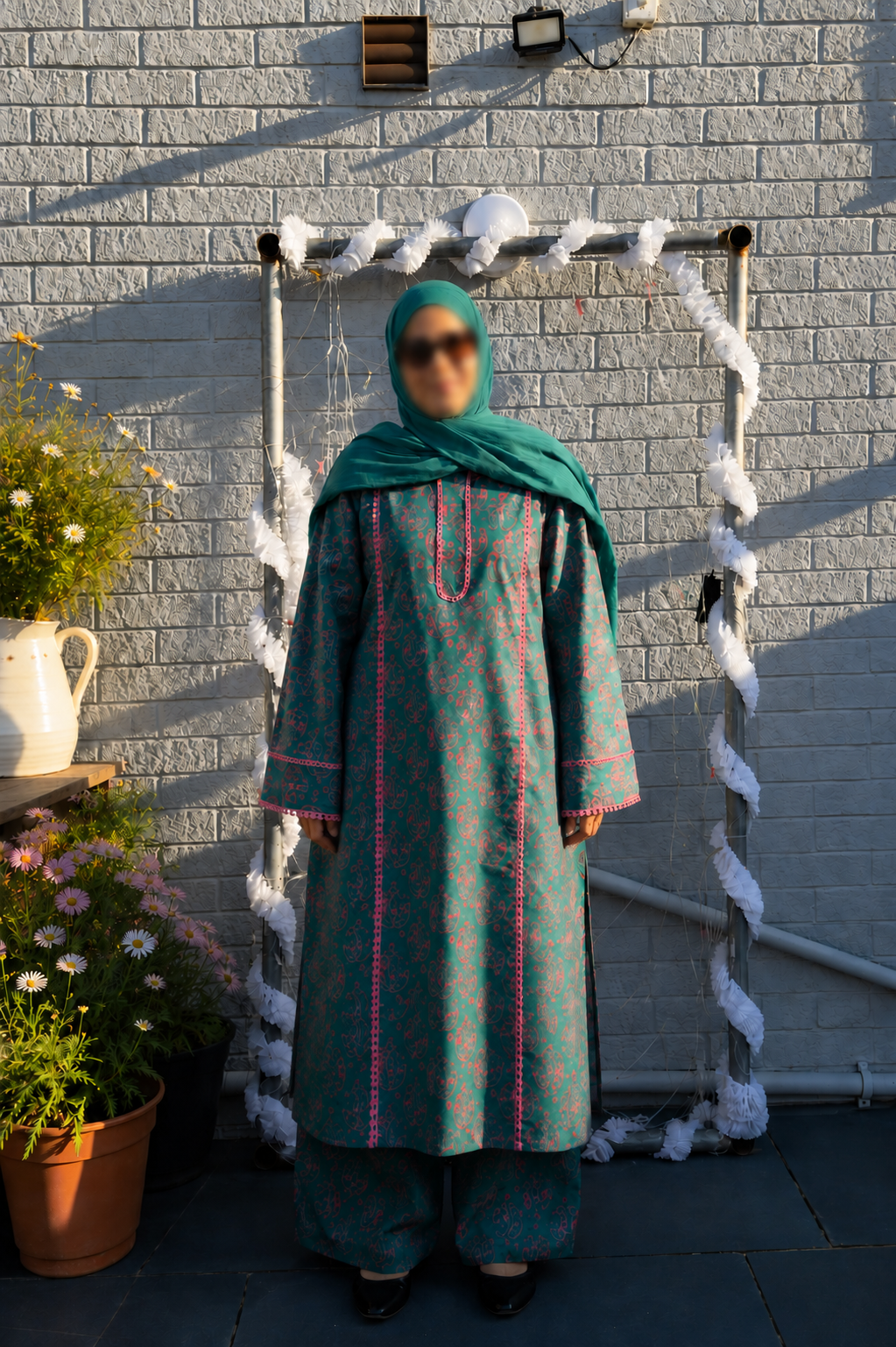 Green Kaftan Set