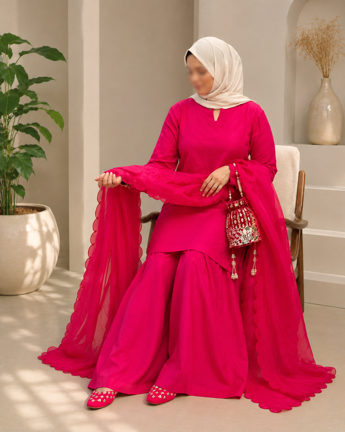 Farshi Salwar Set – Pink