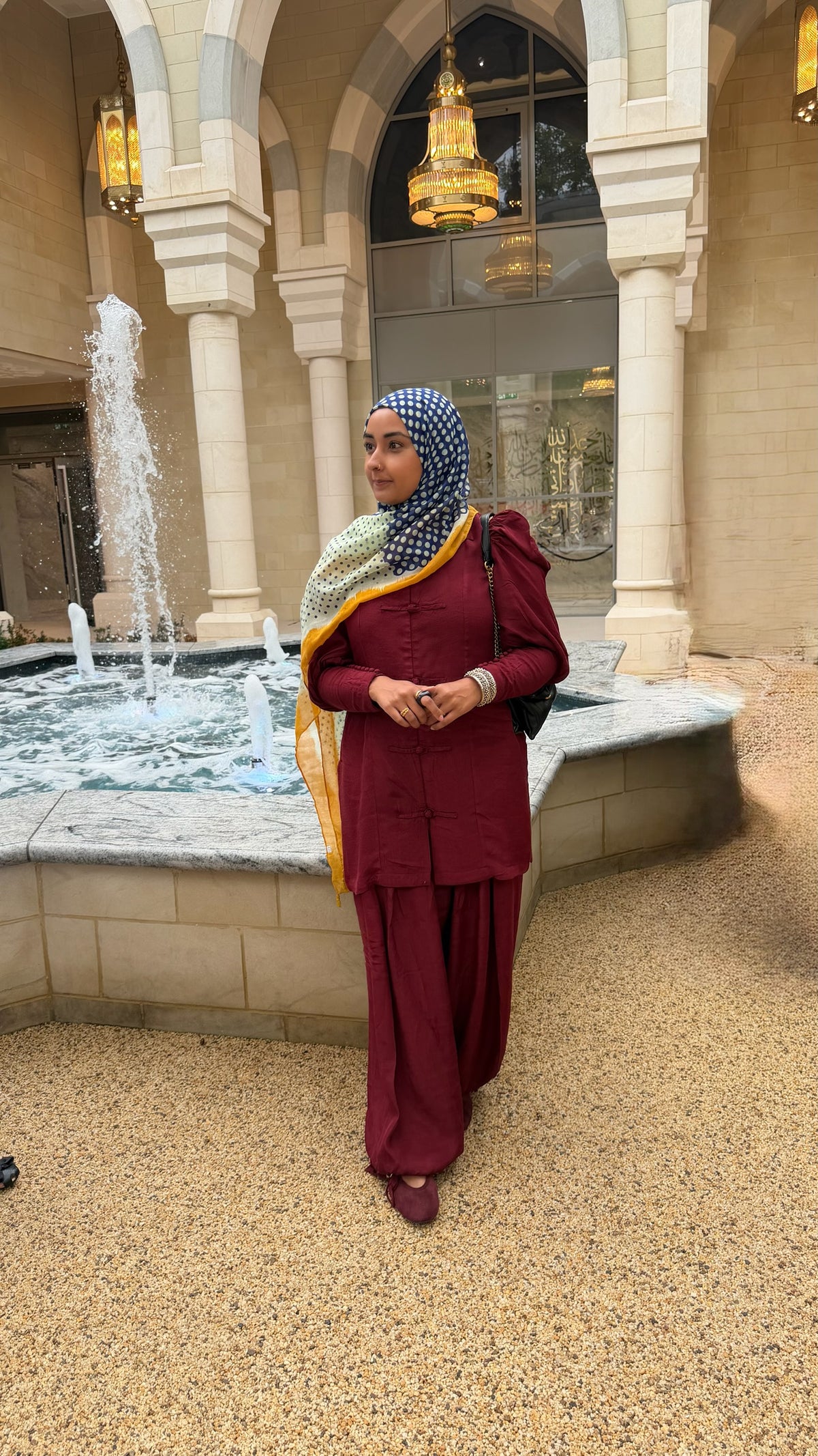 Deep Maroon Reshmi 2-Piece Co-Ord Set