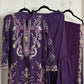 Casual Purple Gharara Set