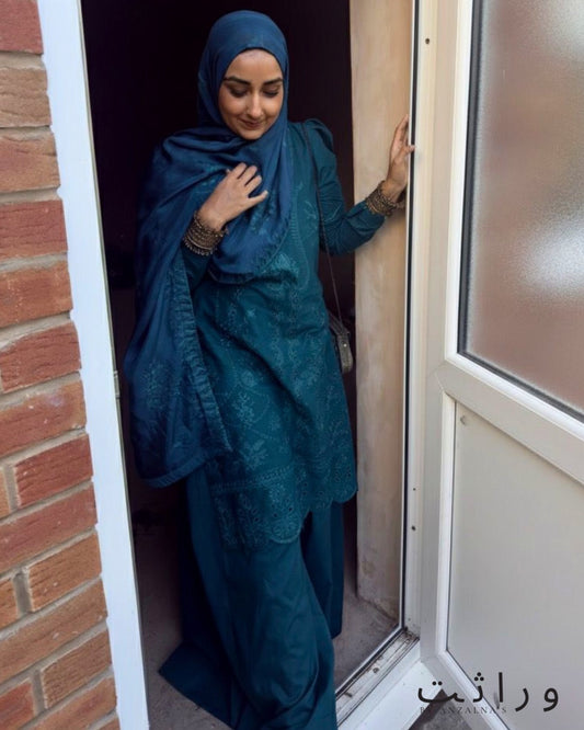 Blue Sharara – Chikankari Set