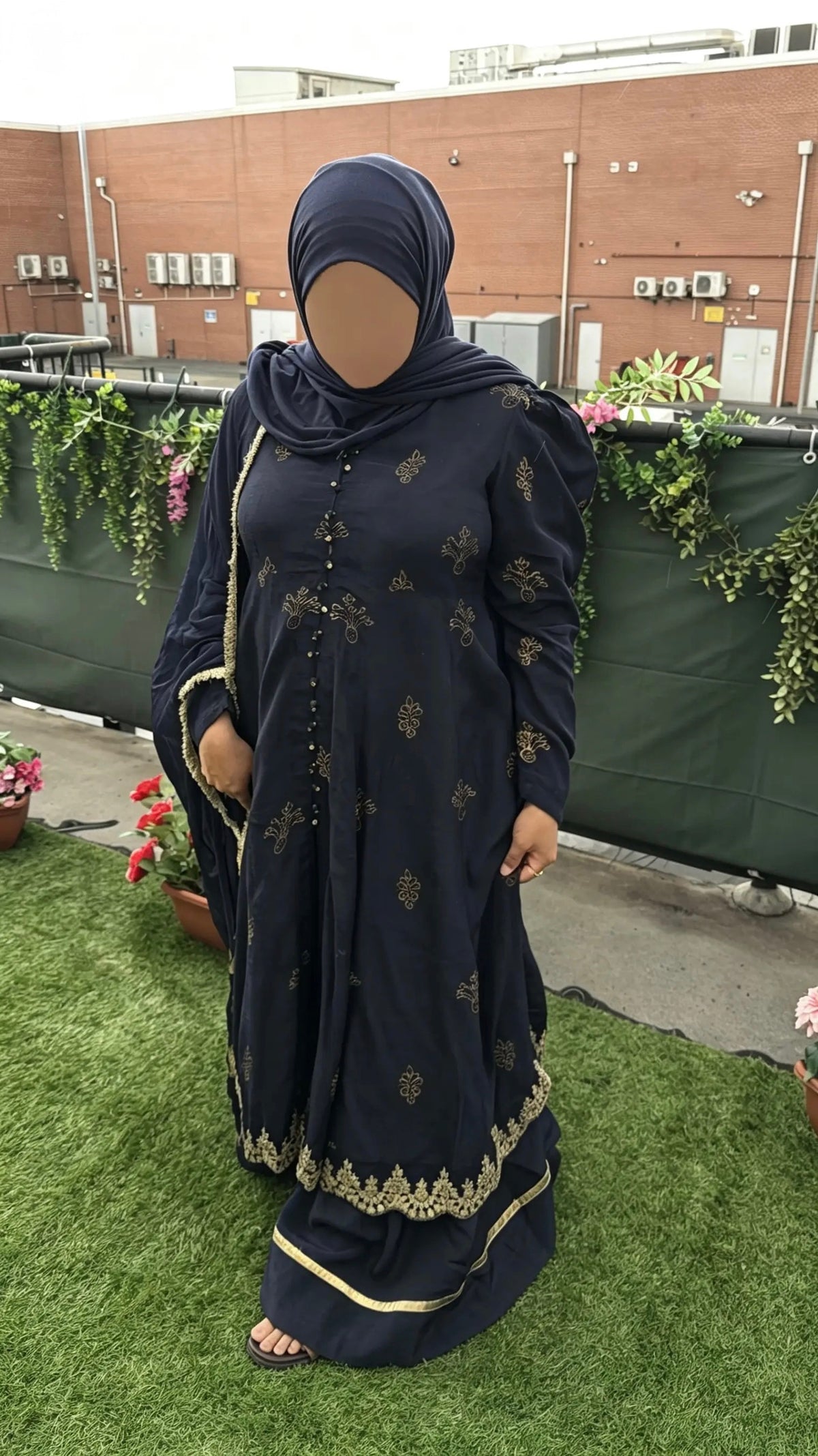 Neelam  (نیلم) – Navy Blue Anarkali Palazzo Set